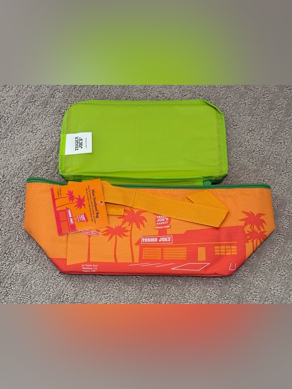 NWT Trader Joe’s Mini Insulated Bag - Orange Crush